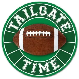 12" Metal Tailgate Time Football Sign