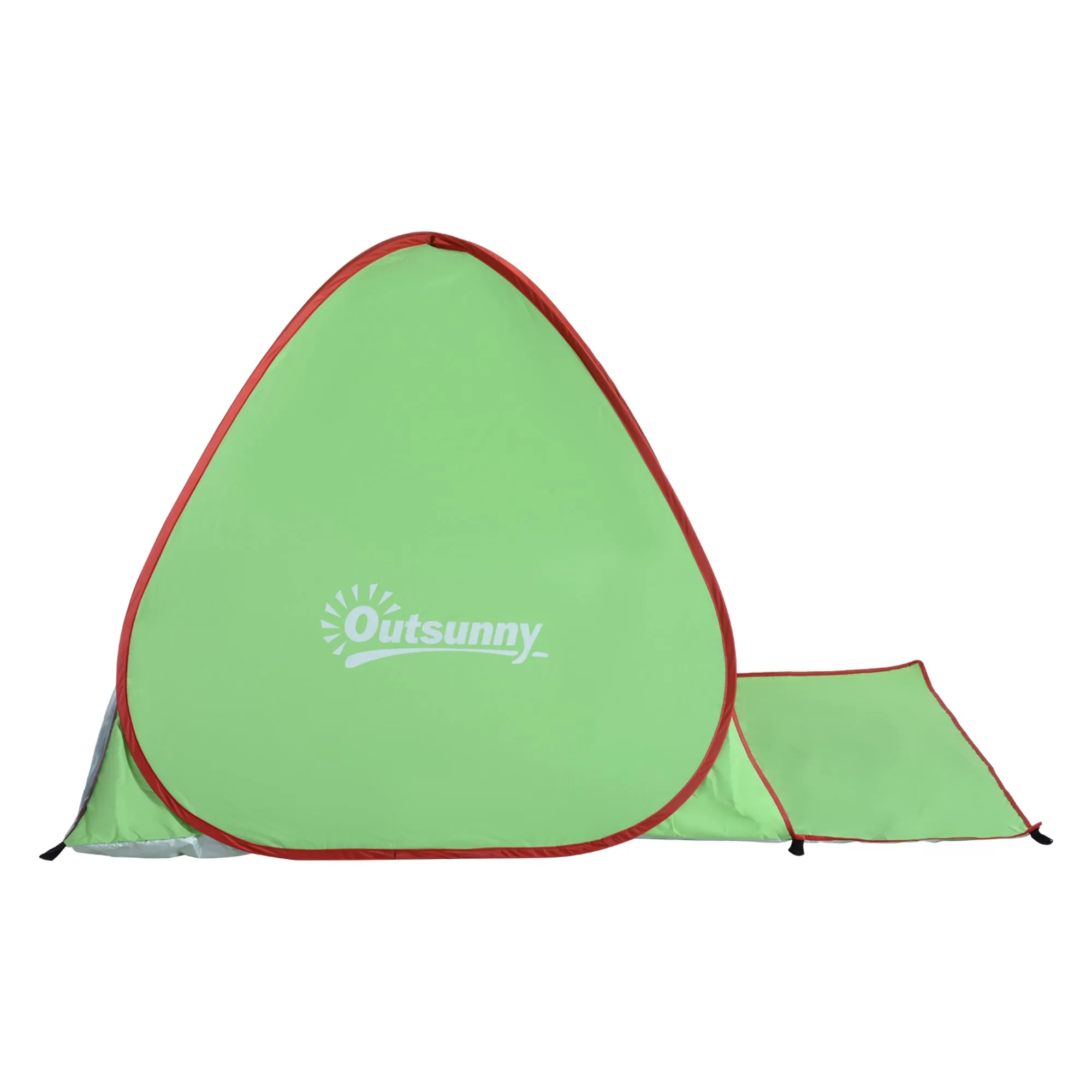 2-3 Person Pop up Tent Beach Tent Hiking UV 30  Protection Patio Sun Shelter (Green)