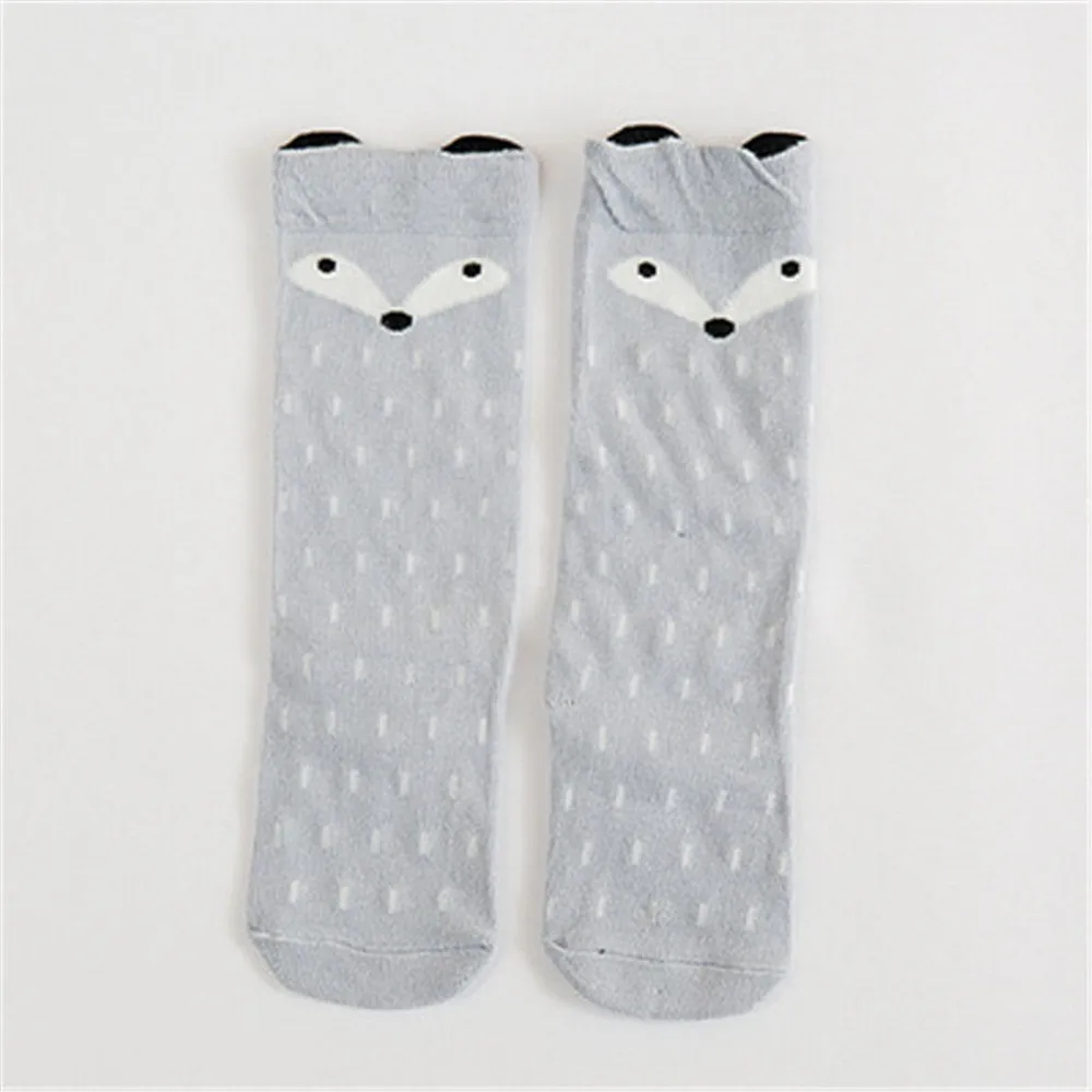 2017 Knee Socks Newborn Baby Boy Baby Fox Baby Socks Cute Cartoon Animal Cat Leg Warmers For Infant Infants