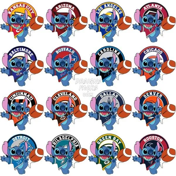 32 Cartoon Alien Football Designs Bundle PNG