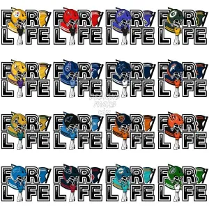 32 FOR LIFE Football Designs Bundle PNG