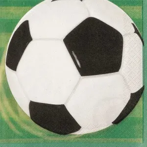 3D Soccer Napkins - Lunch 16 Pkt