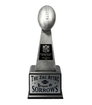 6 Year Fantasy Football Replica Trophy with Black Base