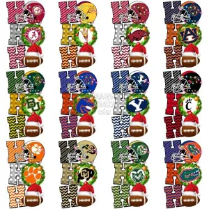 63 NCAA College Football Teams Christmas Designs Bundle PNG