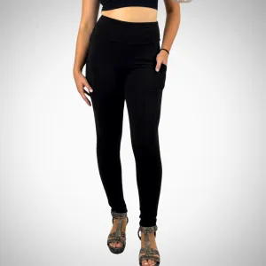 A Perfect Fit Solid Pocket Leggings Made in USA