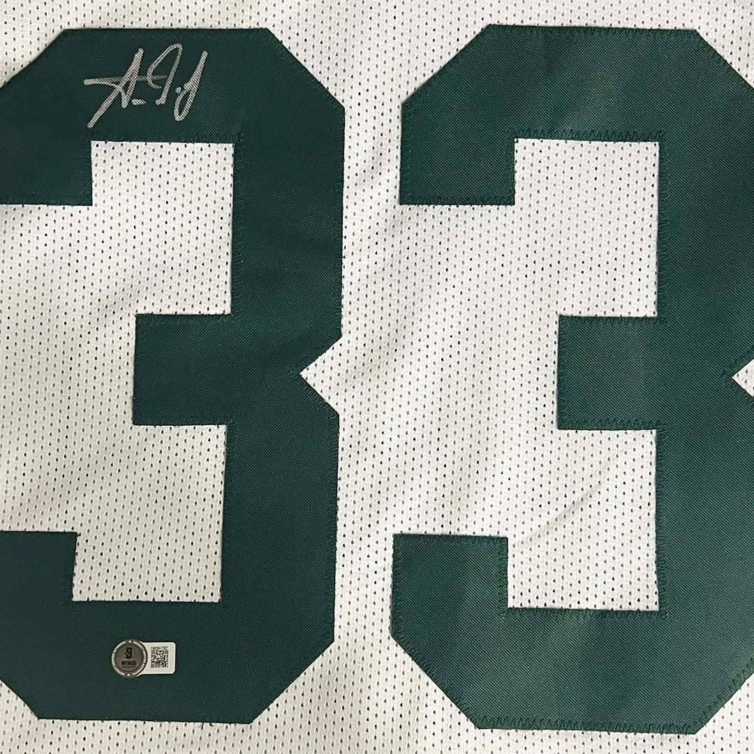 Aaron Jones Signed Green Bay White Football Jersey (Beckett)