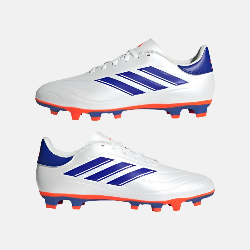 Adidas Copa Pure 2 Club Flexible Ground Football Shoes -Cloud White/Lucid Blue/Solar Red