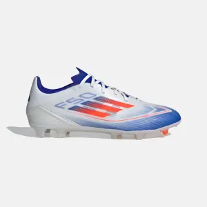 Adidas F50 League Firm Multi Ground Men's Football Shoes -Cloud White/Solar Red/Lucid Blue