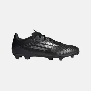 Adidas F50 League Firm/Multi-Ground Football Shoes -Core Black/Iron Metallic/Gold Metallic