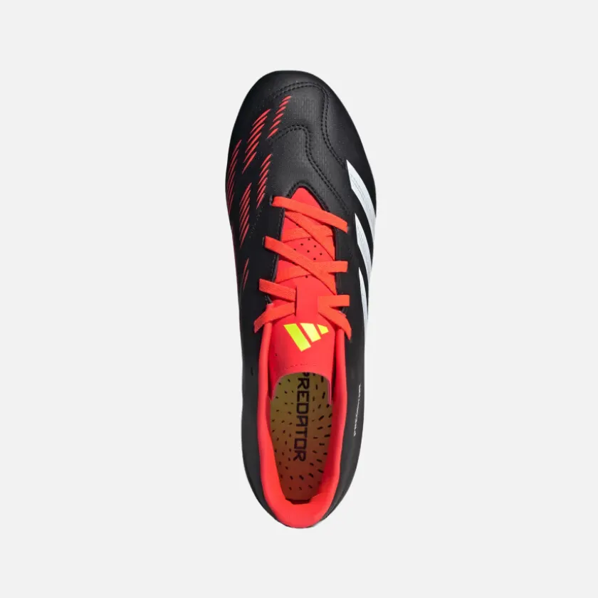 Adidas Predator Club Flexible Ground Unisex Football Shoes -Core Black/Cloud White/Solar Red