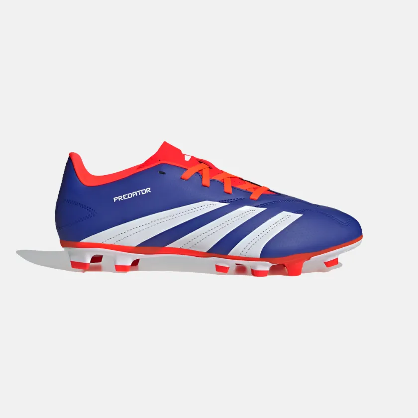 Adidas Predator Club Flexible Ground Unisex Football Shoes -Lucid Blue/Cloud White/Solar Red