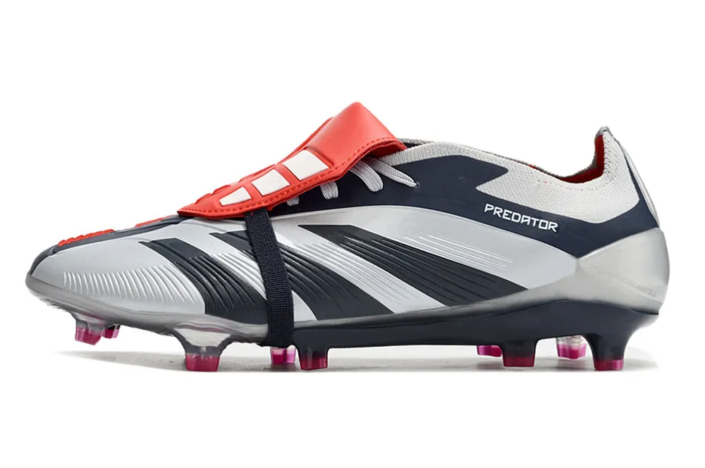 Adidas Predator Elite Shoes - Black | Light Gray | Red - FREE SHIPPING WORLDWIDE