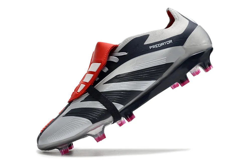 Adidas Predator Elite Shoes - Black | Light Gray | Red - FREE SHIPPING WORLDWIDE