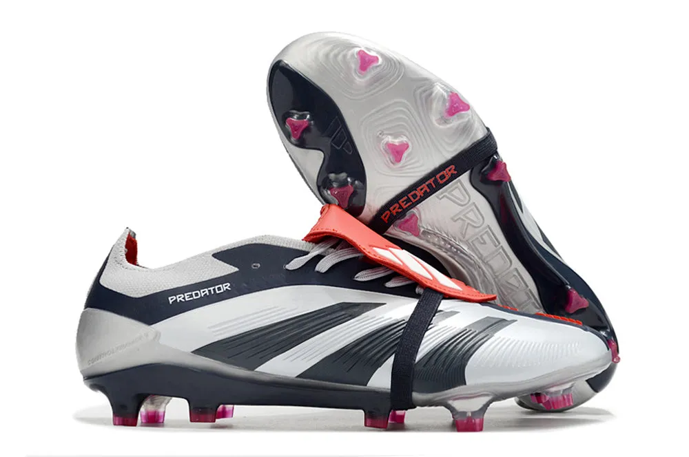 Adidas Predator Elite Shoes - Black | Light Gray | Red - FREE SHIPPING WORLDWIDE