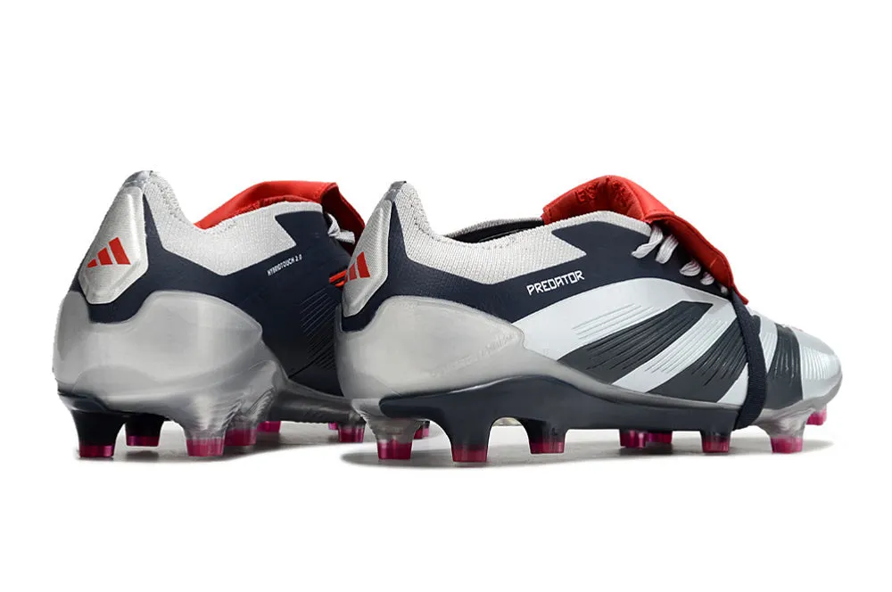 Adidas Predator Elite Shoes - Black | Light Gray | Red - FREE SHIPPING WORLDWIDE