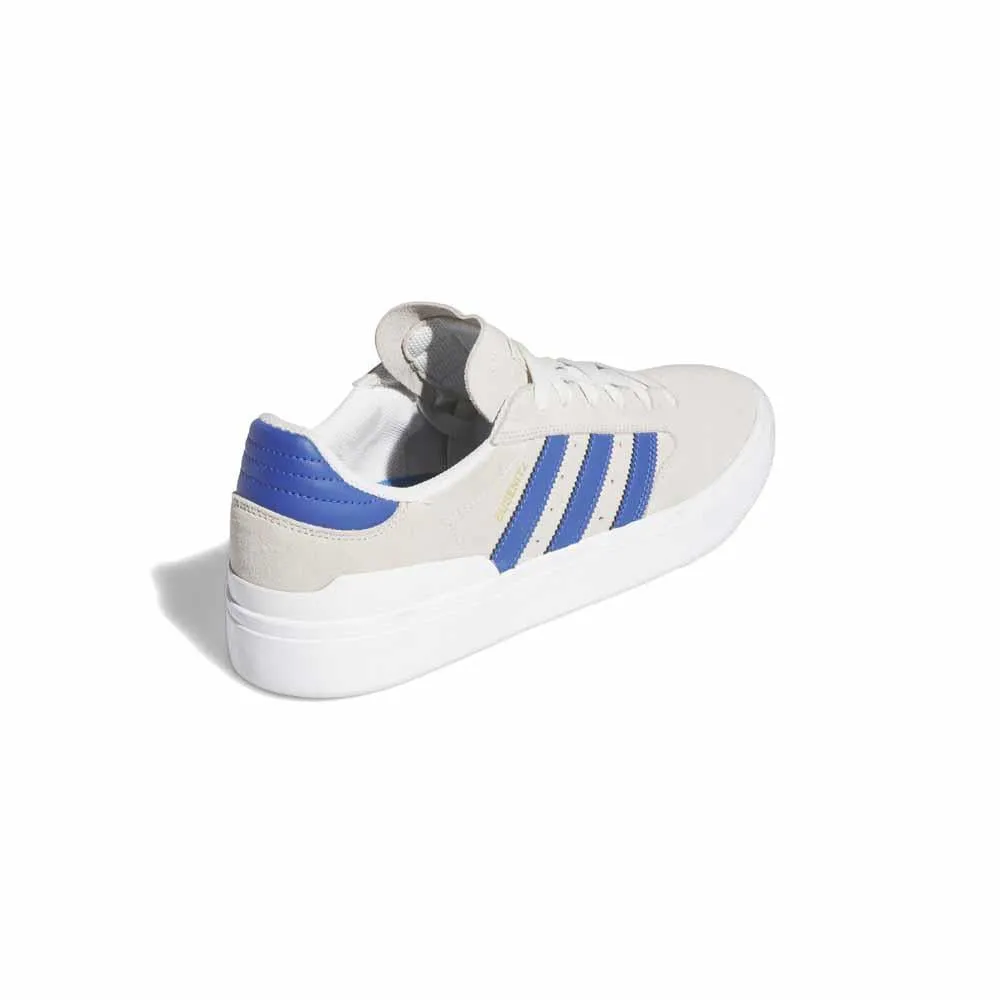 Adidas Skateboarding Busenittz Vulc 11 Crystal White Royal Blue Gold Metallic Skate Shoes