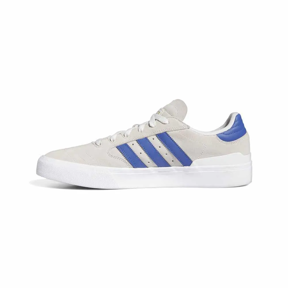 Adidas Skateboarding Busenittz Vulc 11 Crystal White Royal Blue Gold Metallic Skate Shoes