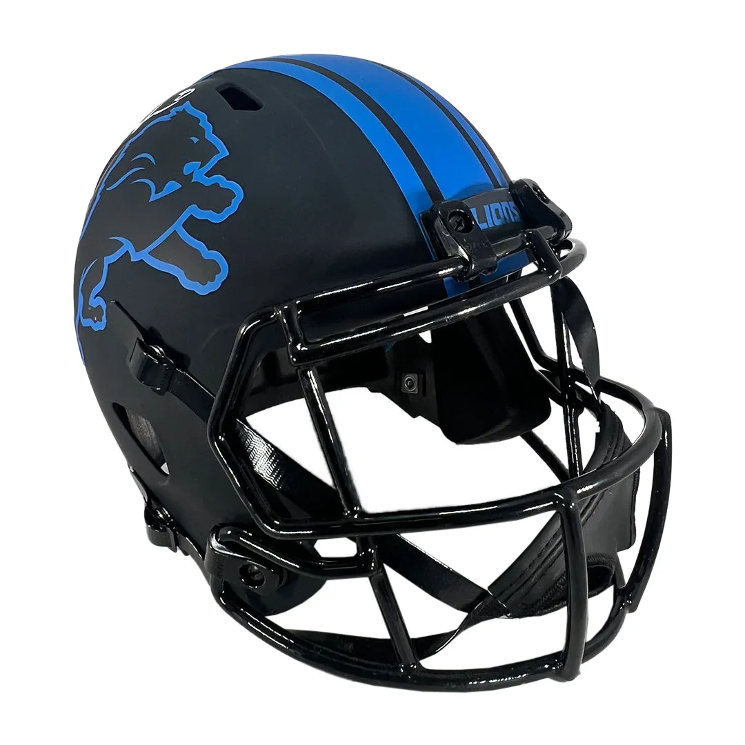 Aidan Hutchinson Signed Detroit Lions Eclipse Speed Full-Size Replica Football Helmet (Beckett)