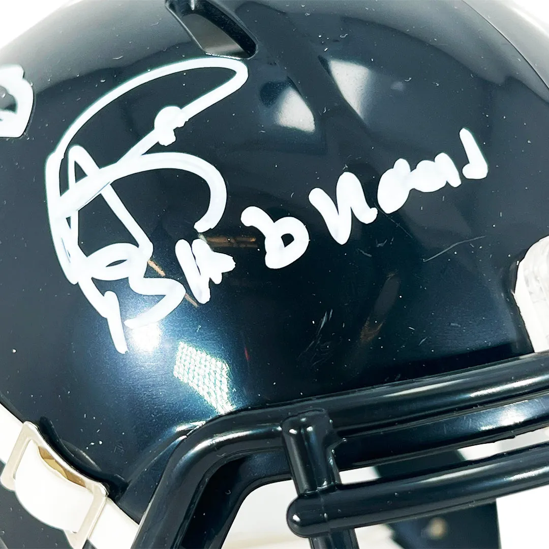 Andre Rison Signed Bad Moon Inscription Atlanta Falcons Throwback 90-02 Speed Mini Football Helmet (JSA)