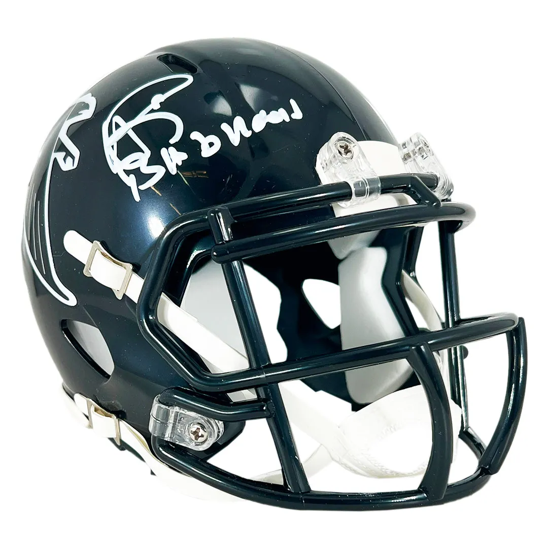 Andre Rison Signed Bad Moon Inscription Atlanta Falcons Throwback 90-02 Speed Mini Football Helmet (JSA)