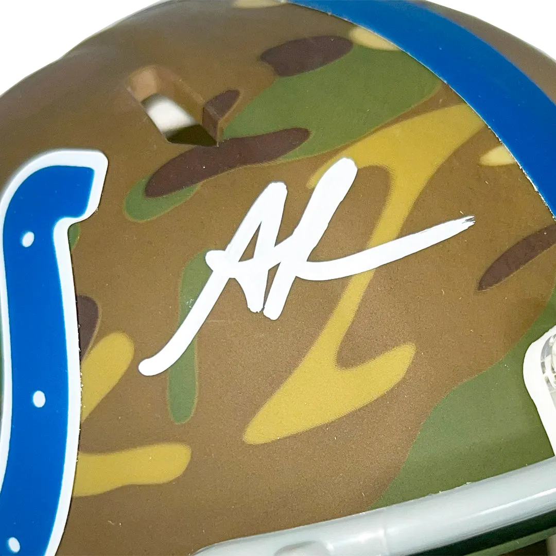 Anthony Richardson Signed Indianapolis Colts Camo Speed Mini Football Helmet (JSA)