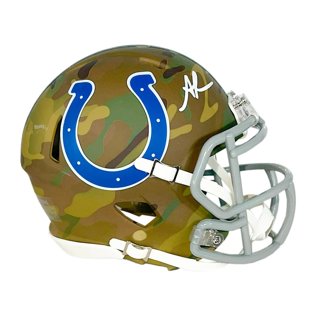 Anthony Richardson Signed Indianapolis Colts Camo Speed Mini Football Helmet (JSA)