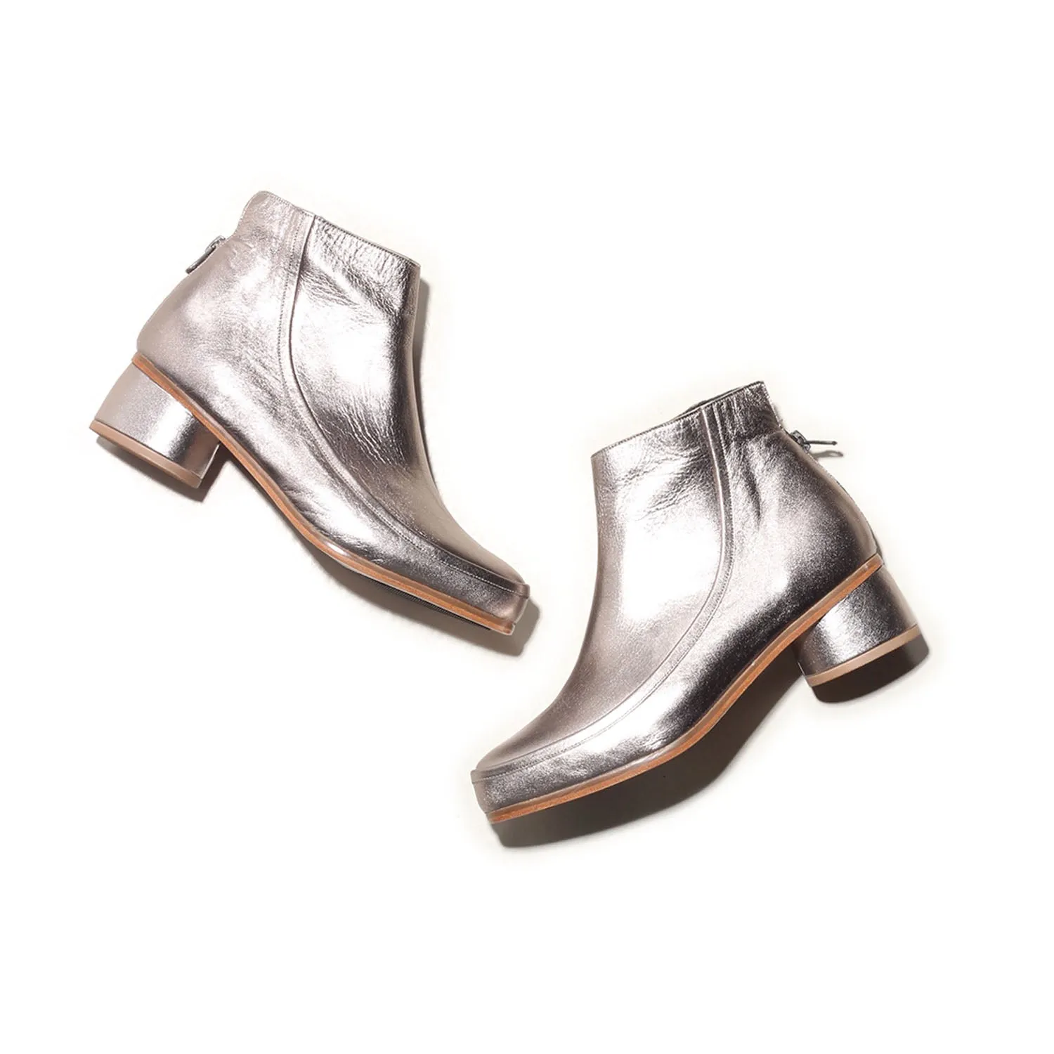 Aphrodite Silver Ankle Boots