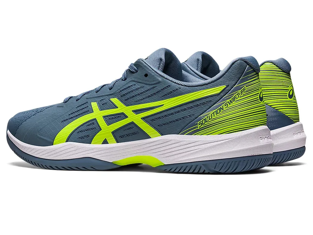 Asics Solution Swift FF Tennis Shoe - Steel Blue/Hazard Green