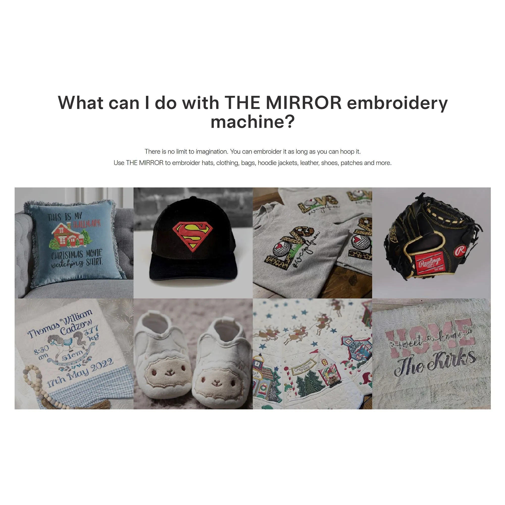 BAi MIRROR 15 Needle Commercial Embroidery Machine Bundle with Cap & Hat Hoops