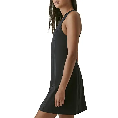 BASS OUTDOOR Women’s Activewear Tank Dress for Running, Tennis or Golf, Black, XS