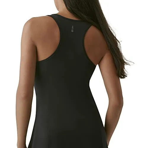 BASS OUTDOOR Women’s Activewear Tank Dress for Running, Tennis or Golf, Black, XS