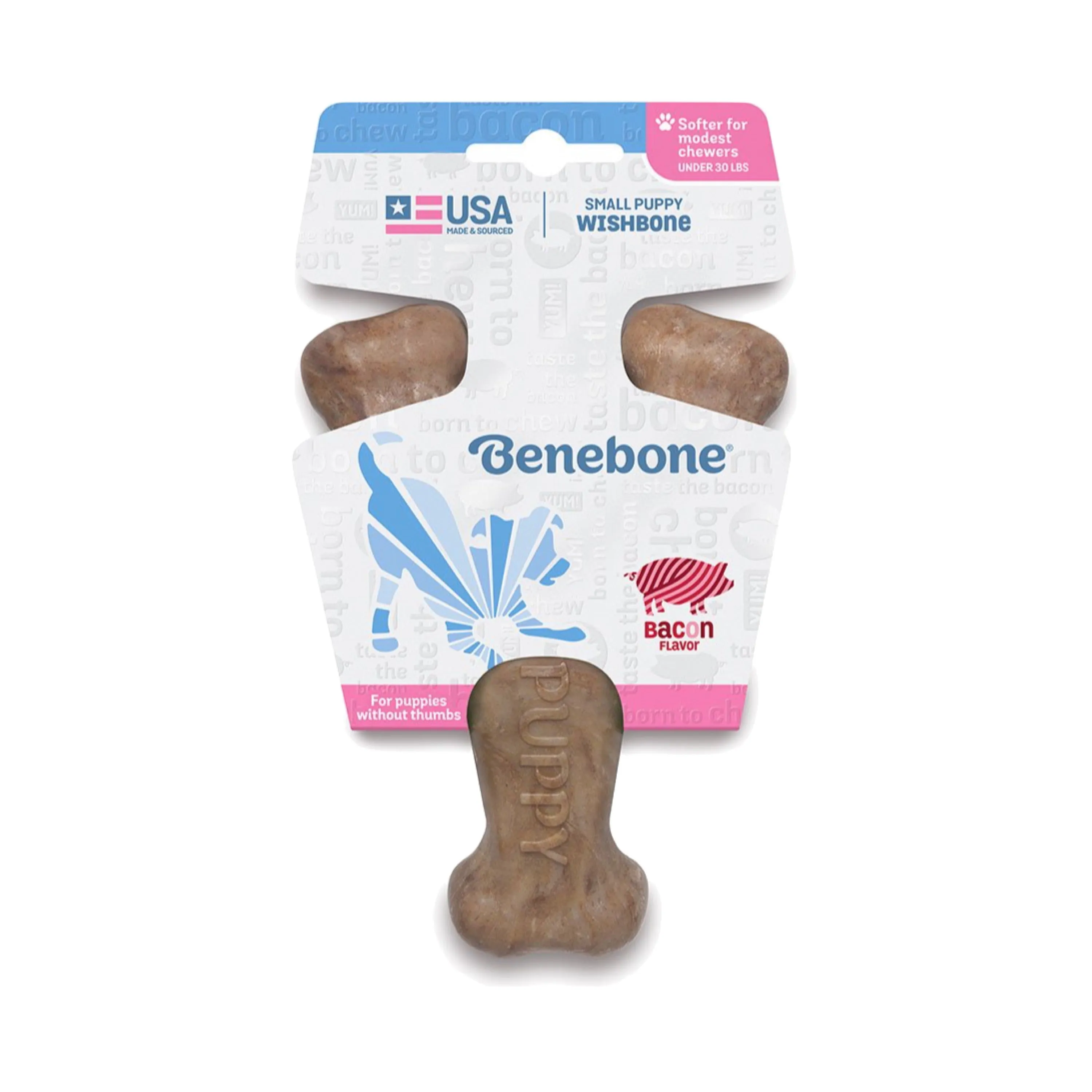 Benebone Puppy Wishbone Bacon Flavor