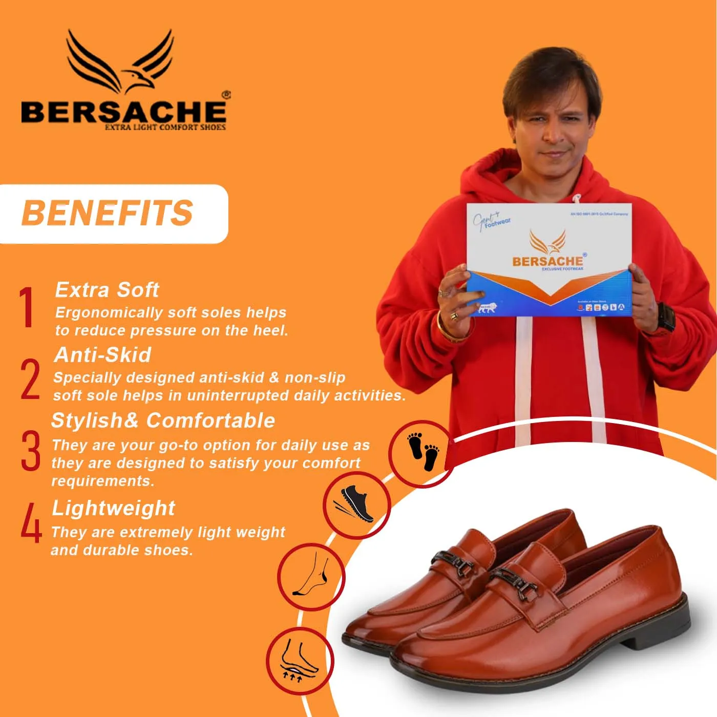 Bersache Sneaker, Loafers ,Casual with extra comfort sneakers for men (Tan)9090