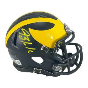 Blake Corum Signed Michigan Wolverines Speed Mini Football Helmet (Beckett)