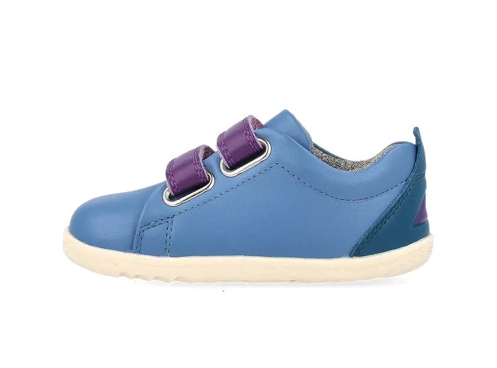 Bobux Grass Court Elemental Blue Purple Velcro Kids Shoes