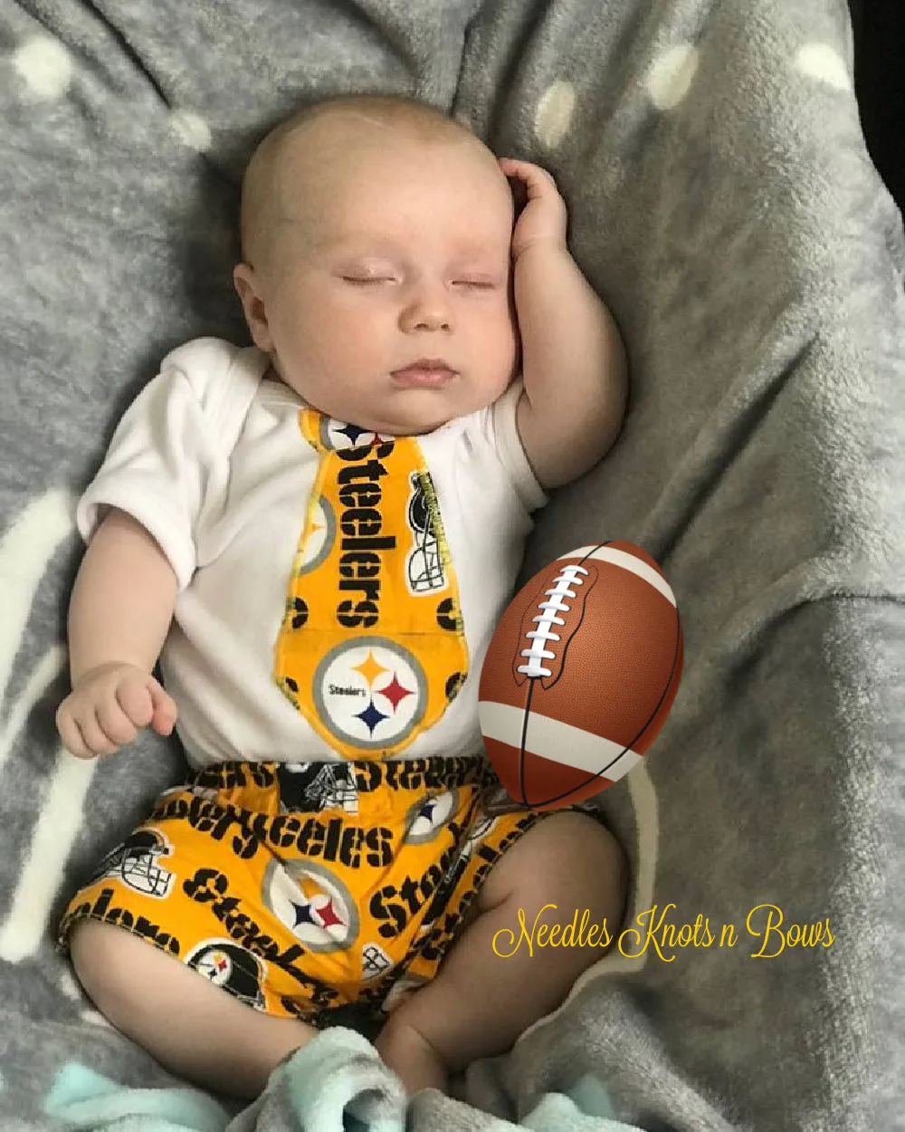 Boys Pittsburgh Steelers Outfit, Baby Boys Football Outfit, Game Day