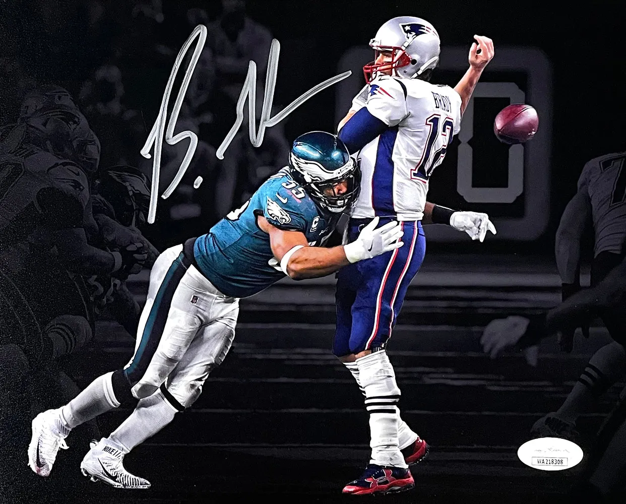 Brandon Graham Signed 8x10 Philadelphia Eagles Spotlight SB 52 Photo JSA ITP