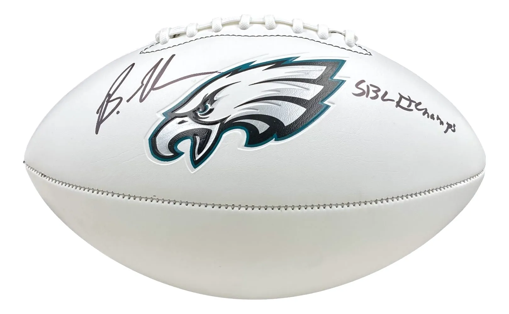 Brandon Graham Signed Philadelphia Eagles Logo Football SB LII Champs BAS ITP