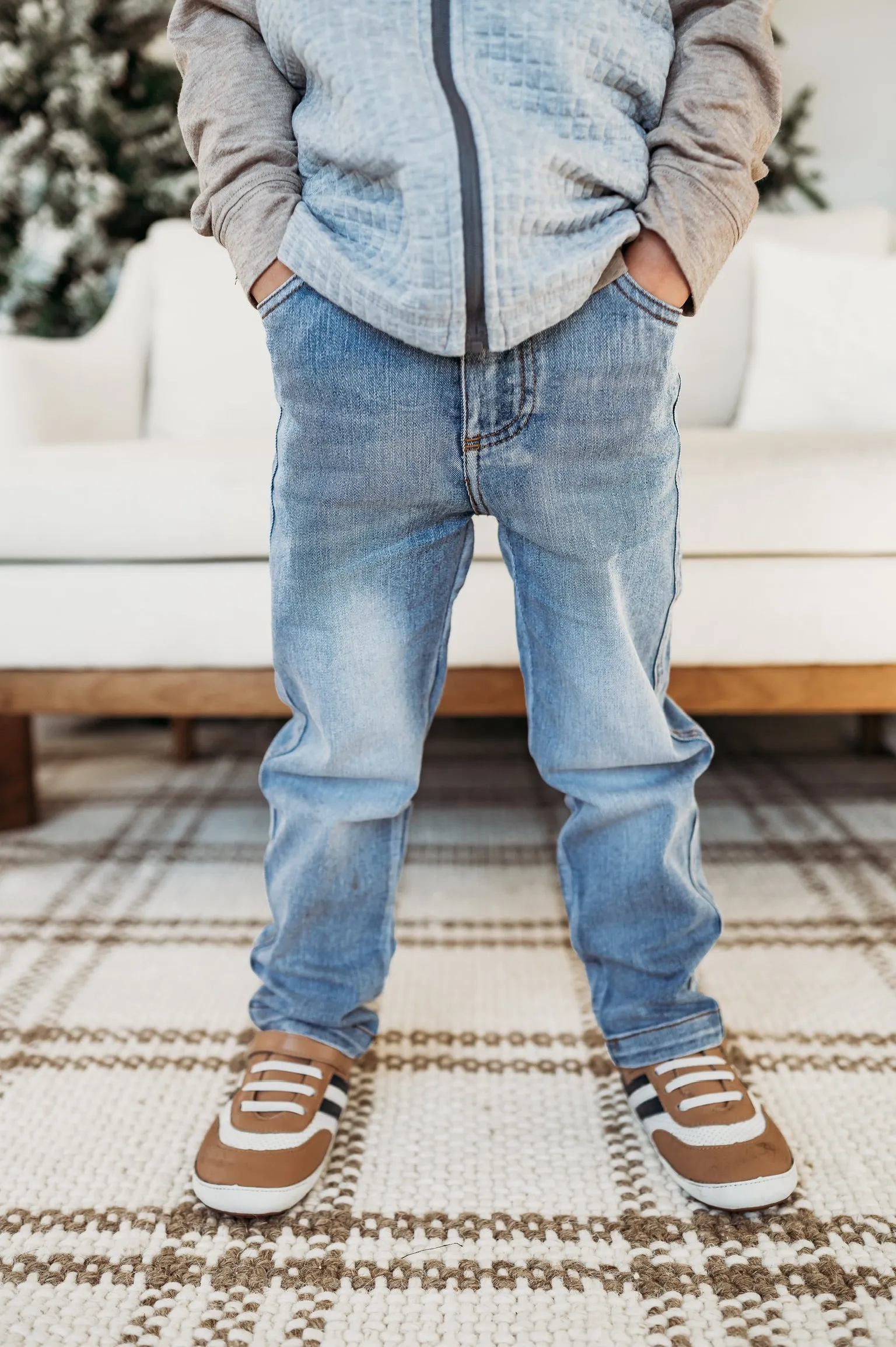 Brown and Navy Henry Low Top