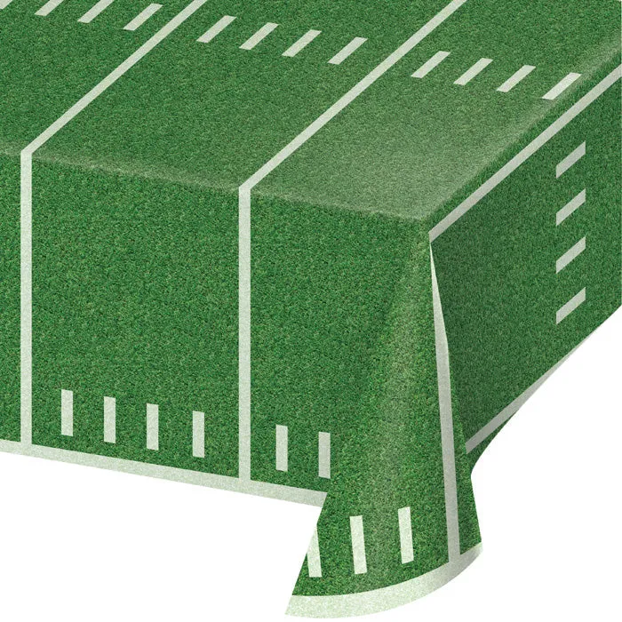 Bulk Football Field Plastic Table Covers (6 per Case)