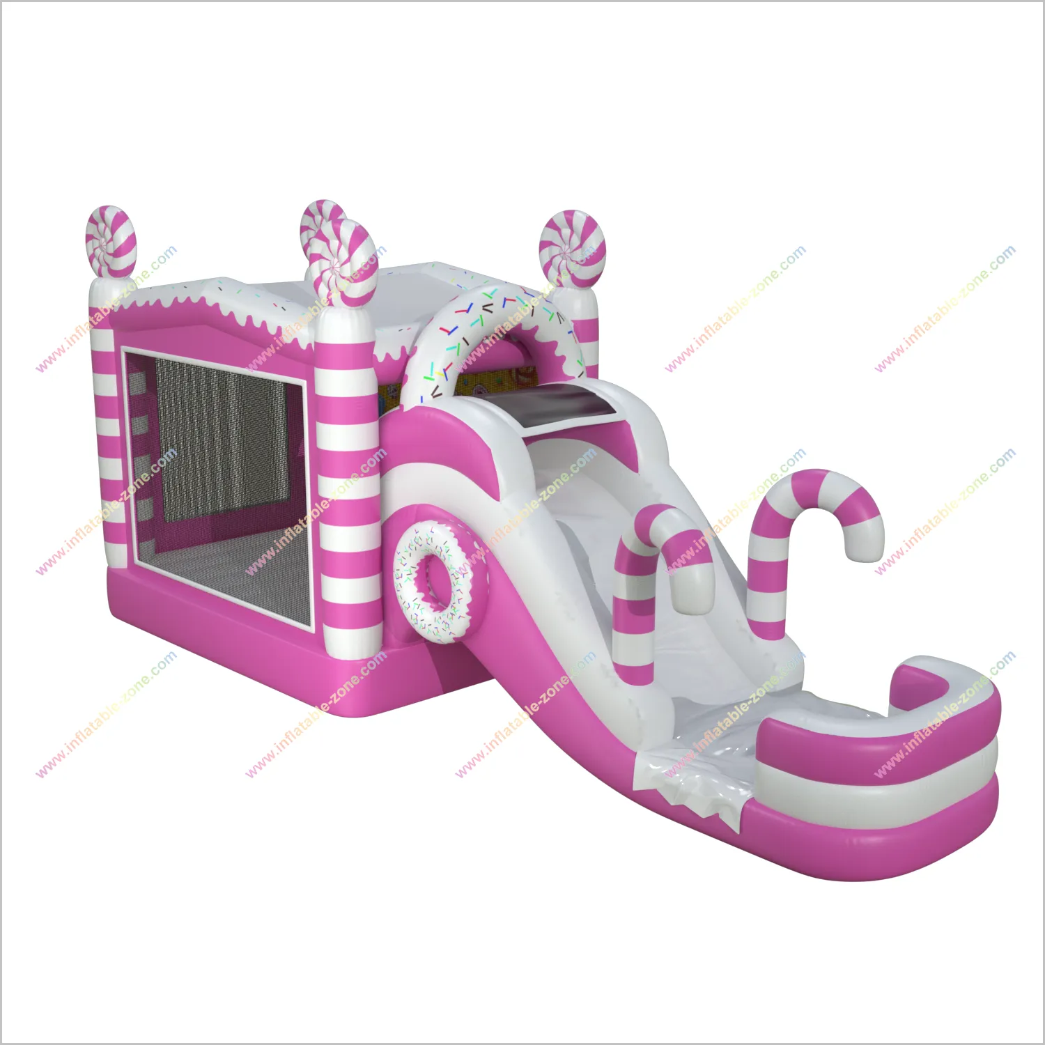 Candy Time Jumping House Water Slide Combo Sports Bouncy Castle With Waterslide Inflatables For Rent Near Me