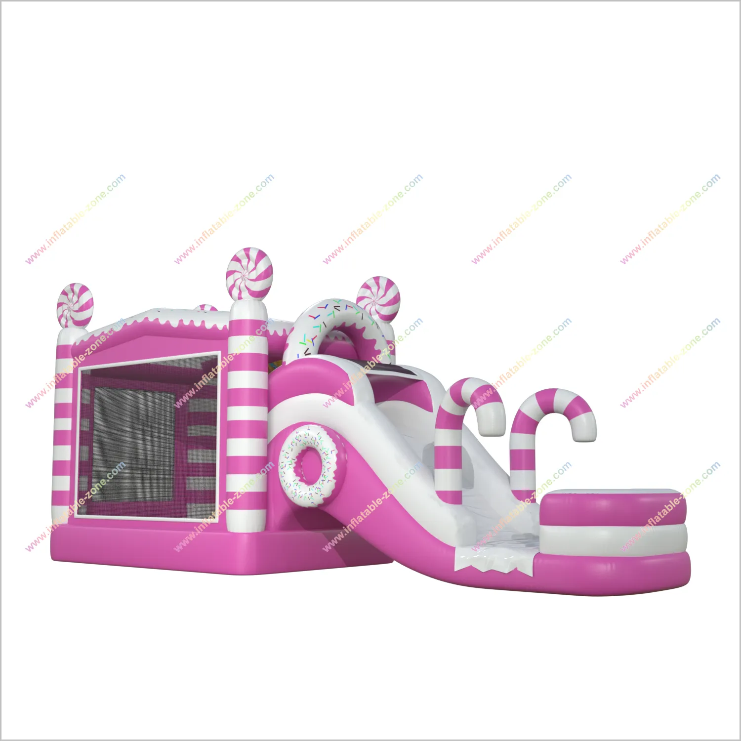 Candy Time Jumping House Water Slide Combo Sports Bouncy Castle With Waterslide Inflatables For Rent Near Me