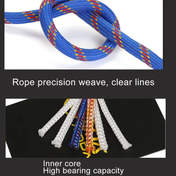 Climbing Auxiliary Rope Static Rope Safety Rescue Rope, Length: 10m Diameter: 10mm(Blue)