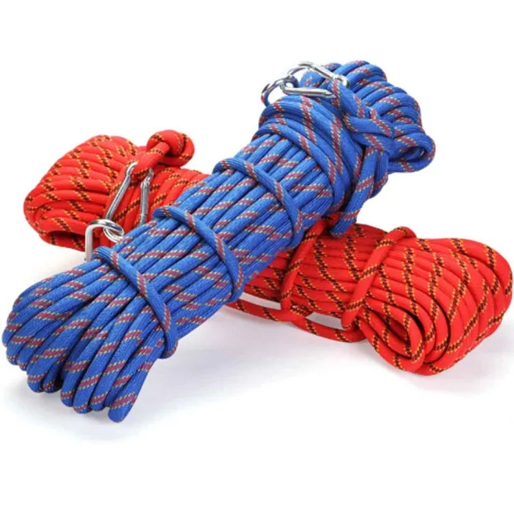 Climbing Auxiliary Rope Static Rope Safety Rescue Rope, Length: 10m Diameter: 10mm(Blue)