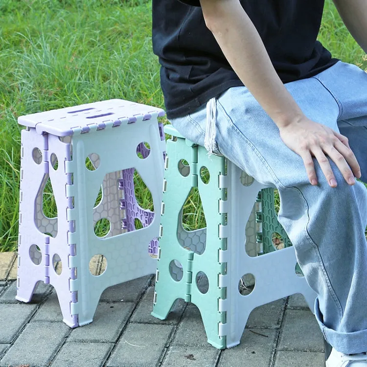 Convenient Folding Home Outdoor Thickened Portable Stool, Color: Violet Small