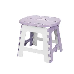 Convenient Folding Home Outdoor Thickened Portable Stool, Color: Violet Small