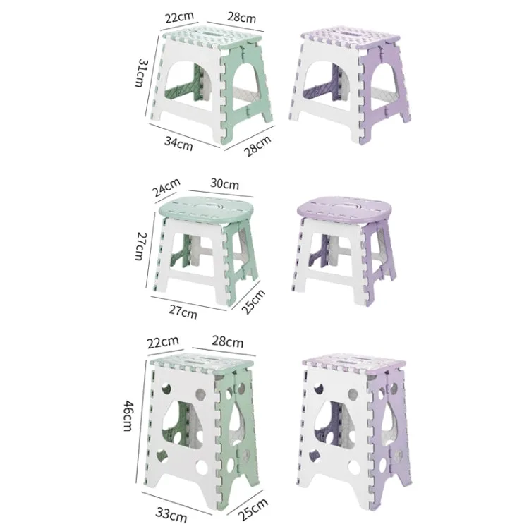 Convenient Folding Home Outdoor Thickened Portable Stool, Color: Violet Small