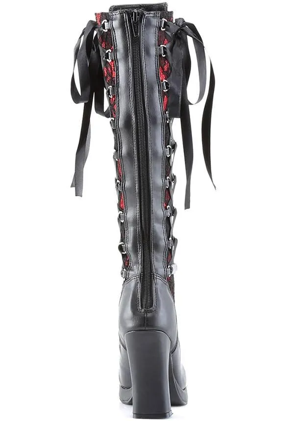 CRYPTO-106 [Black/Red] | BOOTS [PREORDER]