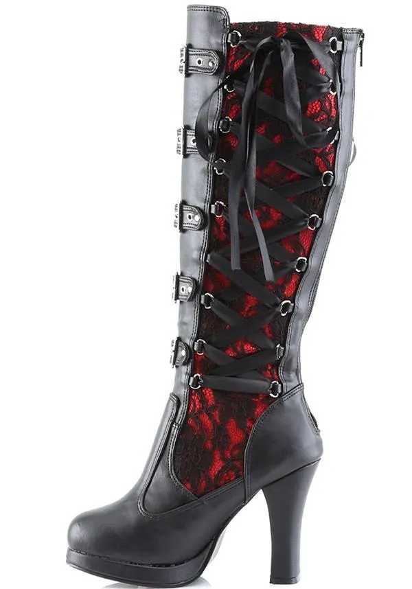 CRYPTO-106 [Black/Red] | BOOTS [PREORDER]