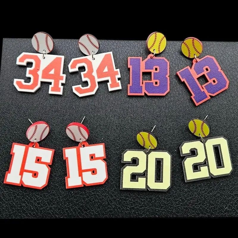 Custom Number Earrings